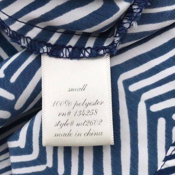 ALYA Navy/White Striped Racerback Crochet Top - Picture 7 of 7